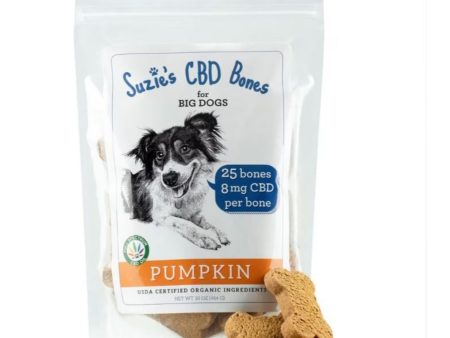 Suzie s CBD Bones For Big Dogs Pumpkin 16oz.-8mg Online Sale