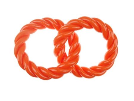 Infinity TPR 2 Rings Tug Toy Orange 8.5in. Hot on Sale