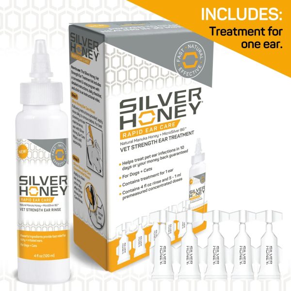 Silver Honey Rapid Ear Care Vet Ear Treatment Kit 10 Day Treatment Online Hot Sale