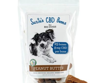 Suzie s CBD Bones For Big Dogs Peanut Butter 16oz.-8mg Cheap