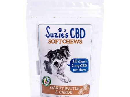 Suzie s CBD Soft Chews For Dogs Trial Size Peaniut Butter Carob 2oz. Discount