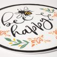 Floral Bee Happy Patio Wall Decor Discount