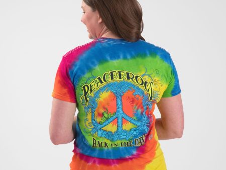 Peace Frogs Back in the Day Tie-Dye T-Shirt Cheap