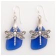 Dragonfly Sea Glass Earrings Online Sale