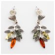 Leaves of Amber & Sterling Earrings on Sale