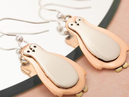 Penguin Mixed Metal Earrings For Discount