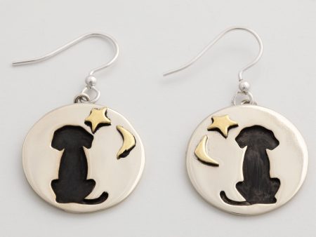 Cute Dog Moonlight Earrings Sale