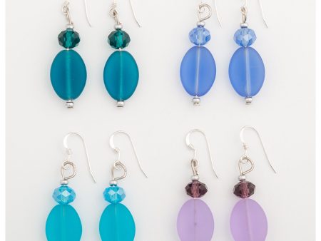 Oval Sea Glass Earrings Discount