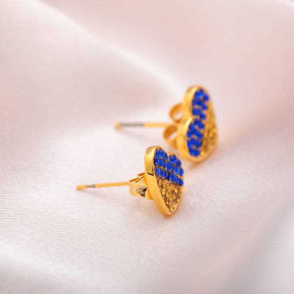 Our Hearts Are With Ukraine Gold Plated Earrings For Discount