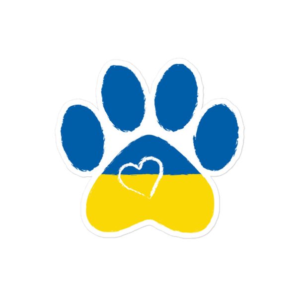 Paws & Hearts for Ukraine Sticker Online Hot Sale