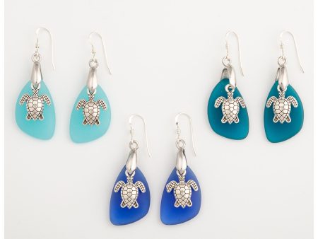 Sea Turtle Sea Glass Earrings Online