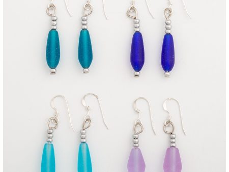 Simple Sea Glass Earrings Online now