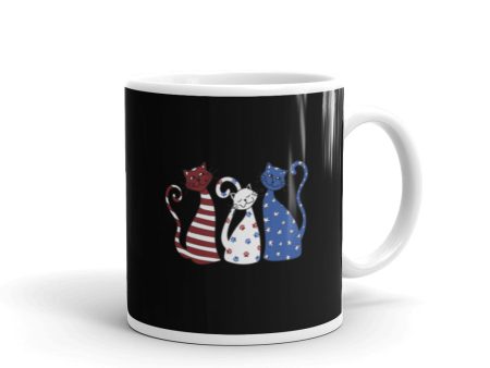 Whimsy Americana Cats Mug on Sale