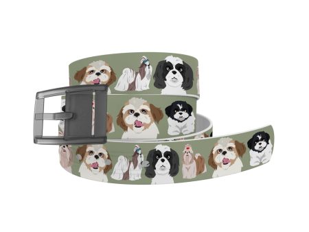 Shih Tzu Belt With White Buckle Cheap