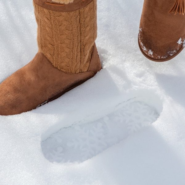 Paw Print Tall Knitted Boots With Beaded Tassels Supply