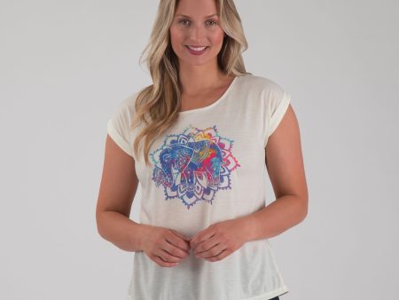 Mandala Elephant Dolman Tee Online now