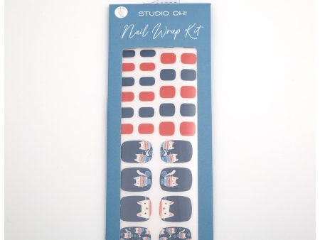 Cat Lovers Pedicure Nail Wrap Kit Cheap