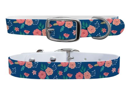 Flora Dog Collar With Silver Buckle Fashion