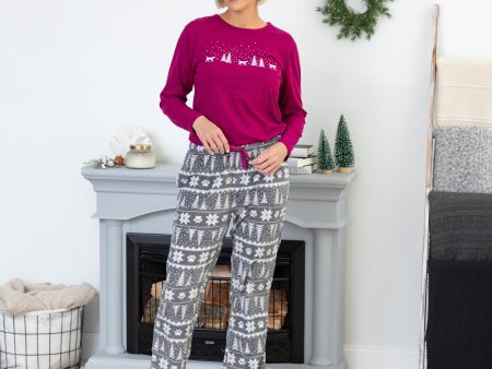 Winter Paw Print Pet Pajama Set Cheap