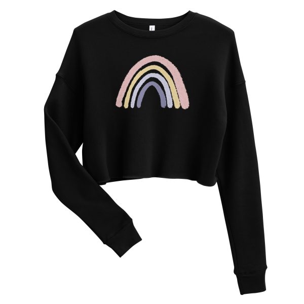 Watercolor Rainbow Cropped Sweatshirt Online Hot Sale