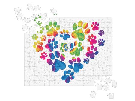 Anniversary Paw Print Love Jigsaw Puzzle Online now