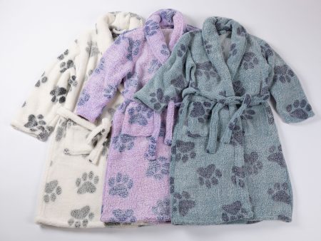 Prints of Paws Plush Sherpa Fleece Robe Online Sale