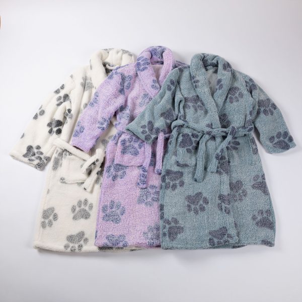 Prints of Paws Plush Sherpa Fleece Robe Online Sale