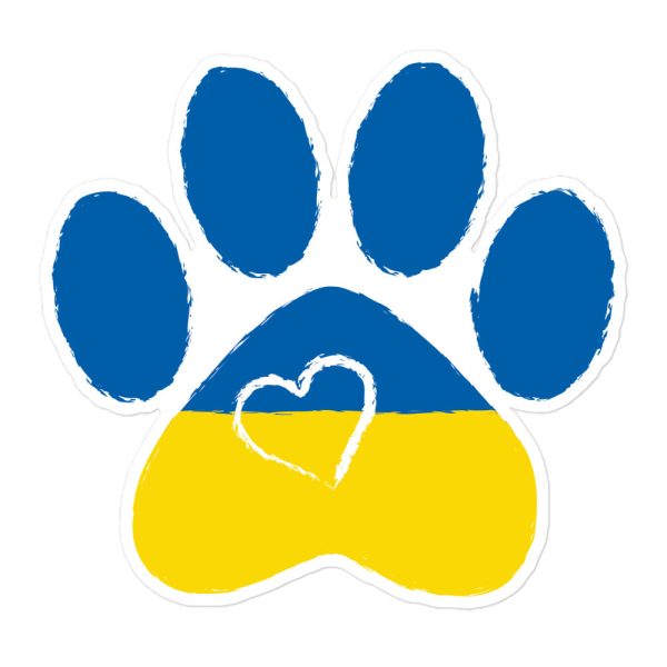 Paws & Hearts for Ukraine Sticker Online Hot Sale