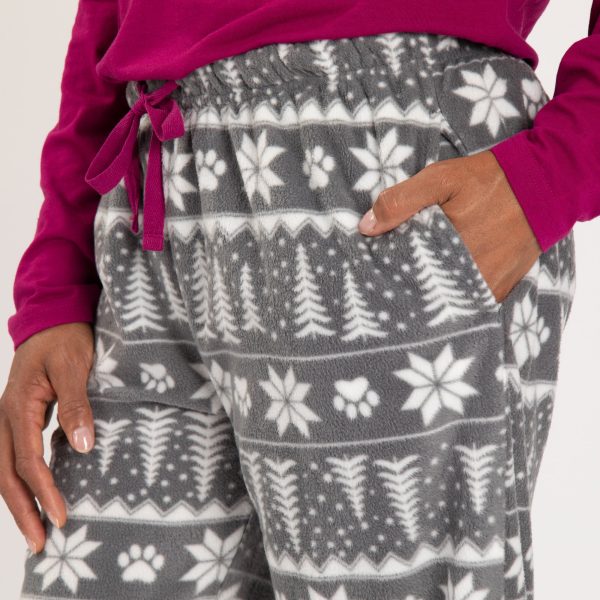 Winter Paw Print Pet Pajama Set Cheap