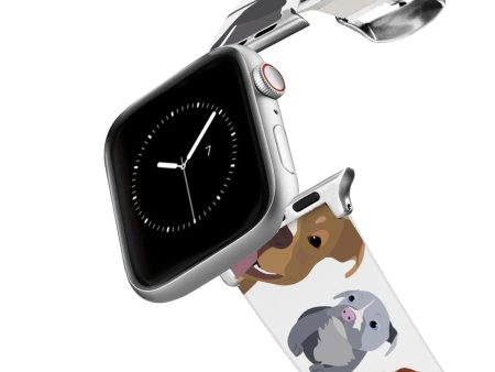 Silver Pitbull Apple Watch Band For Cheap