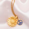 Peace For Ukraine Gold Plated Necklace Cheap