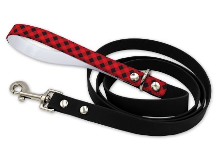 Lumberjack Red Waterproof Leash With Silver Snap Hook Sale