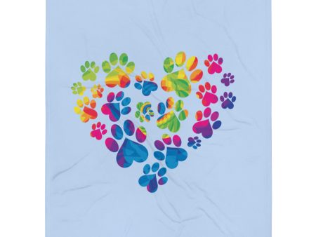 Anniversary Paw Print Love Blanket Online now