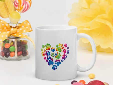 Anniversary Paw Print Love Mug For Sale