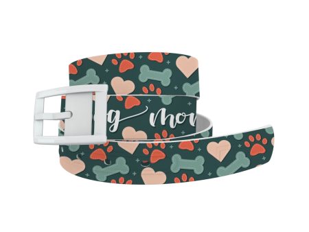 Dog Mom Belt With White Buckle Supply