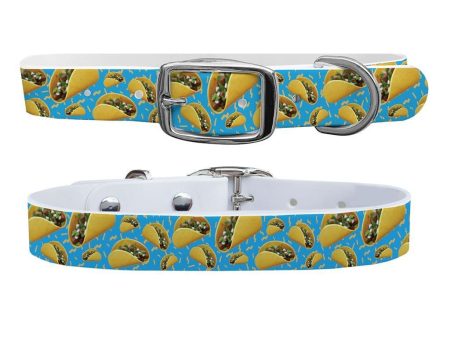 Tacos Blue Dog Collar With Silver Buckle Online Sale