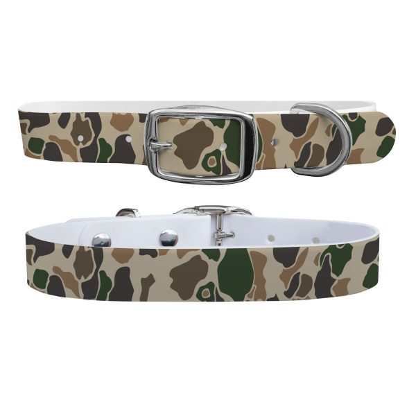 CP - Brigadier Camo Dog Collar With Silver Buckle For Discount