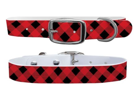 Lumberjack Red Dog Collar With Silver Buckle Cheap