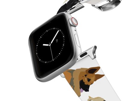 Silver German Shepherd Apple Watch Band Hot on Sale