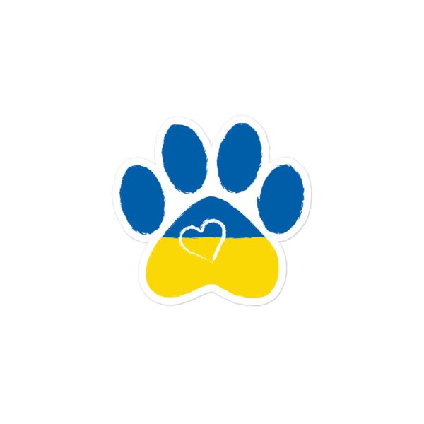 Paws & Hearts for Ukraine Sticker Online Hot Sale