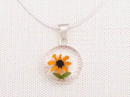 Real Sunflower & Sterling Necklace Online Hot Sale