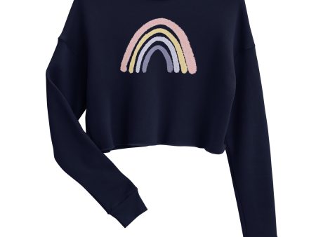 Watercolor Rainbow Cropped Sweatshirt Online Hot Sale