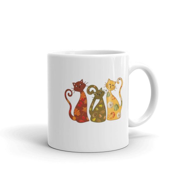 Festive Fall Cats Mug For Sale