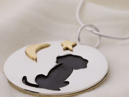 Cute Dog Moonlight Sterling Necklace For Discount