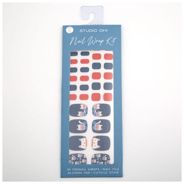 Cat Lovers Pedicure Nail Wrap Kit Cheap