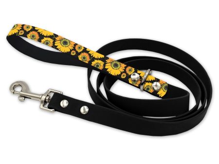 Sunflower Waterproof Leash With Silver Snap Hook Fashion