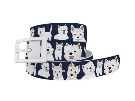 West Highland Terrier Belt With White Buckle For Cheap