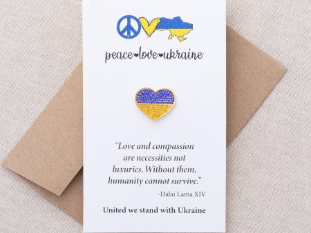 We Stand United With Ukraine Gold Plated Pin Online Hot Sale