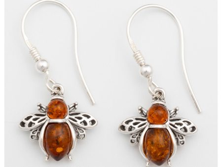 Sterling & Amber Bee Earrings Online Sale