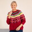 Nordic Paw Print Knitted Sweater Online Sale